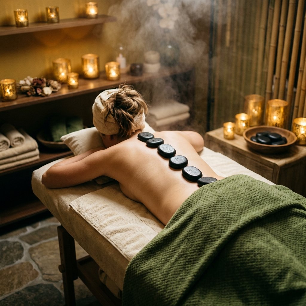 Hot stone therapy treatment
